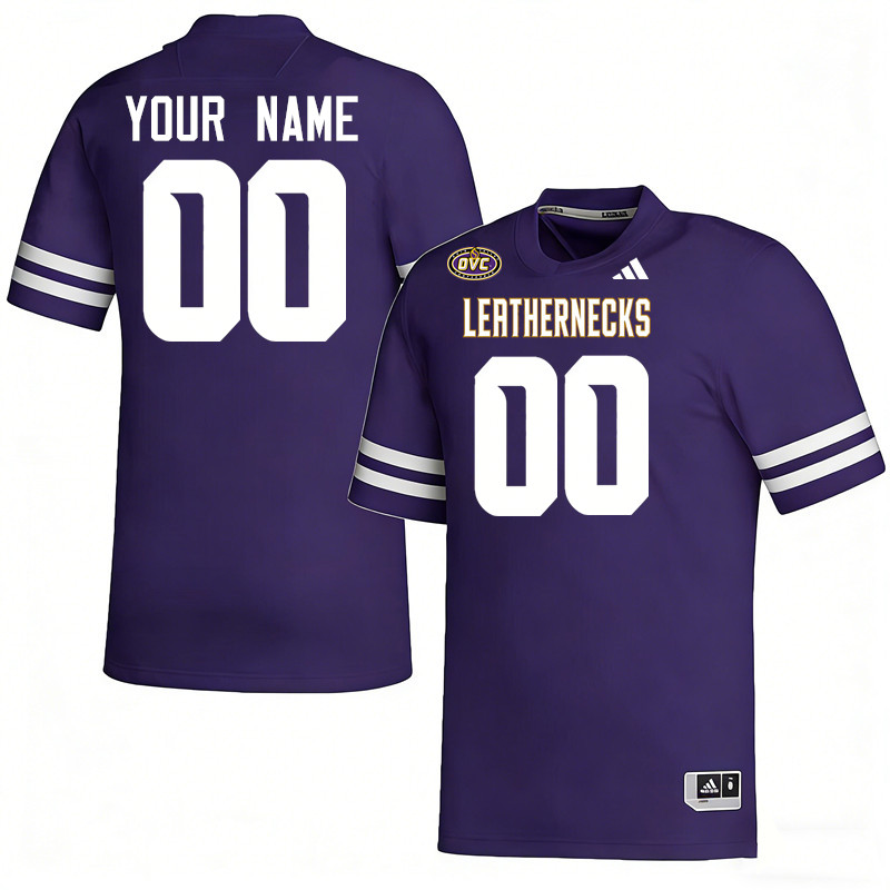 Custom Western Illinois Leathernecks Name And Number Football Jerseys-Purple
